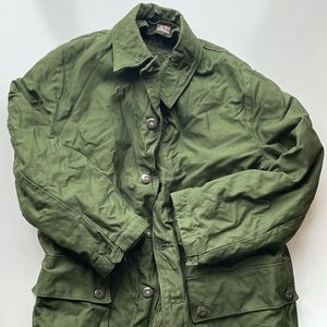 Vintage field coat Swedish Military Jacket C46 Army 70s Paratrooper Liner